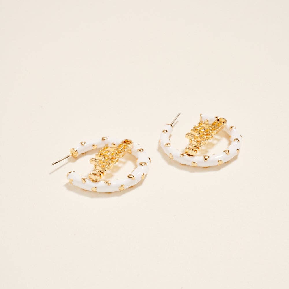 Just Married Hoop Earrings