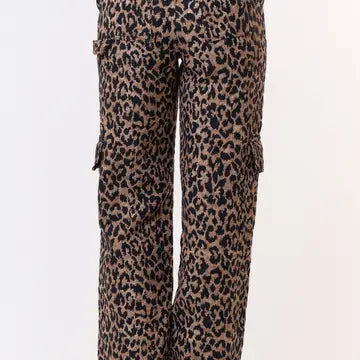 Leopard Cargo Pants