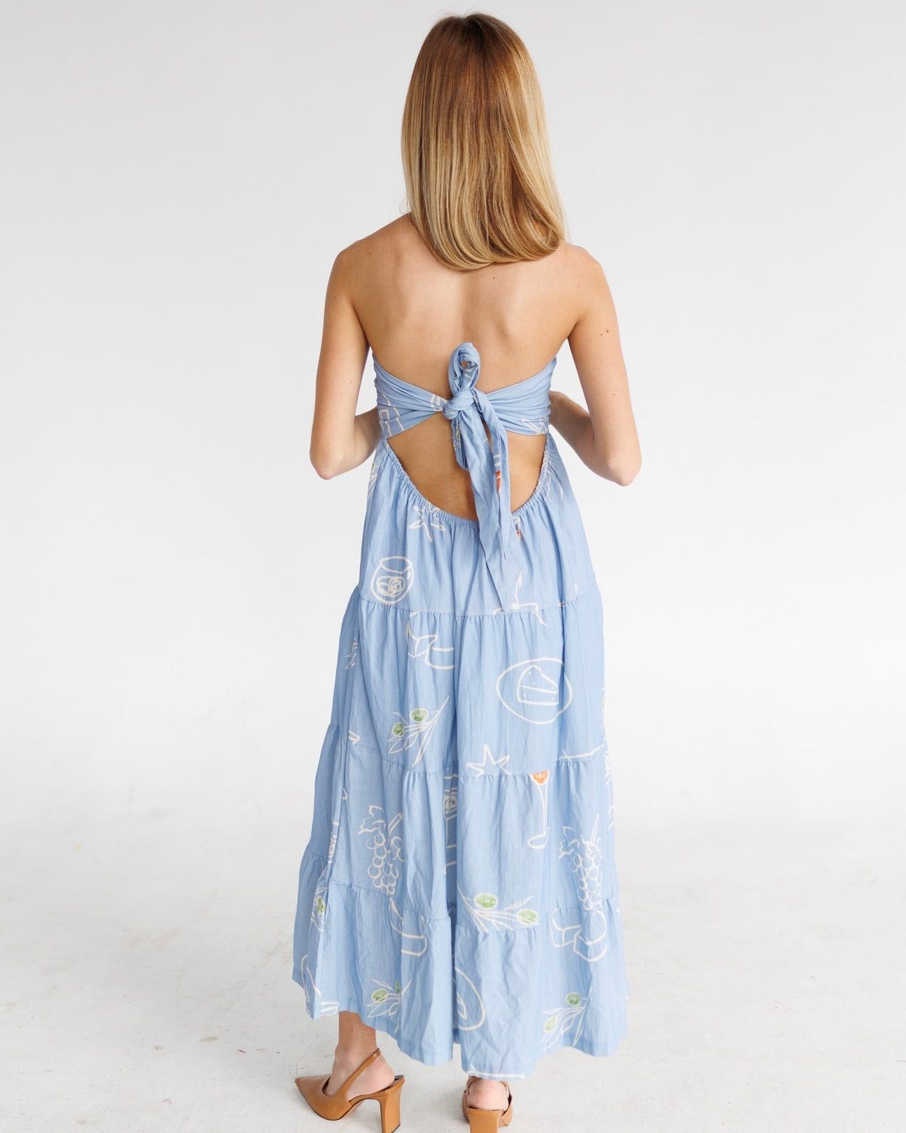 Blue Martini Strapless Dress