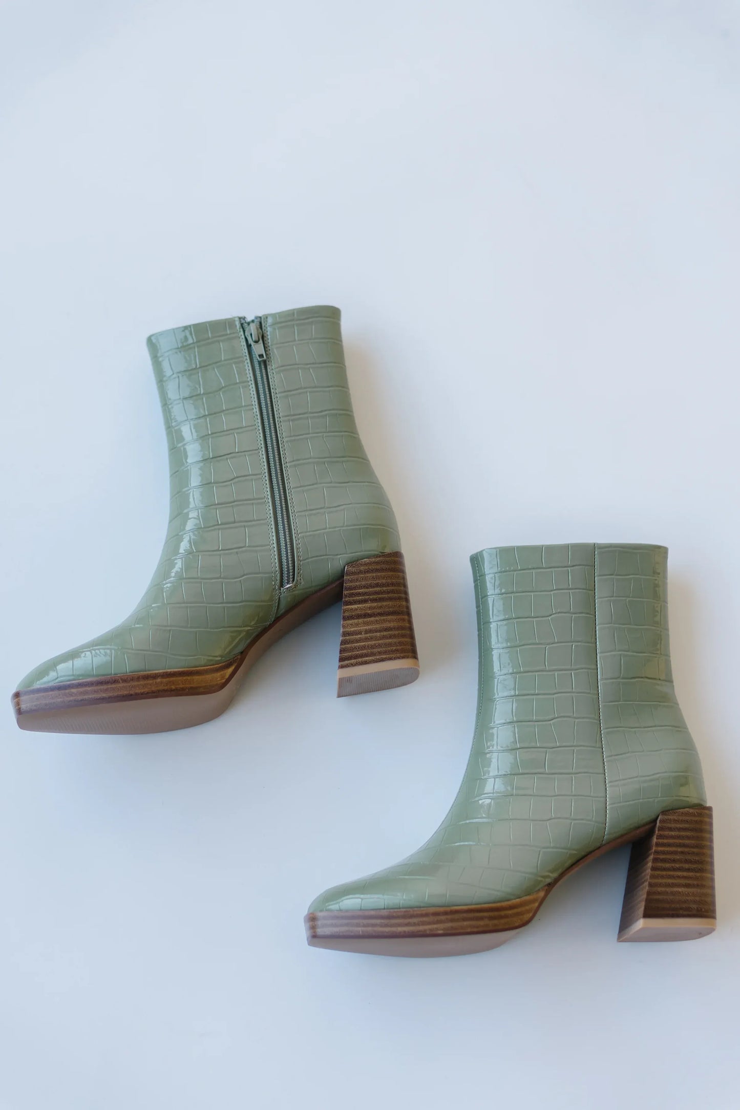 Sage Croc Booties
