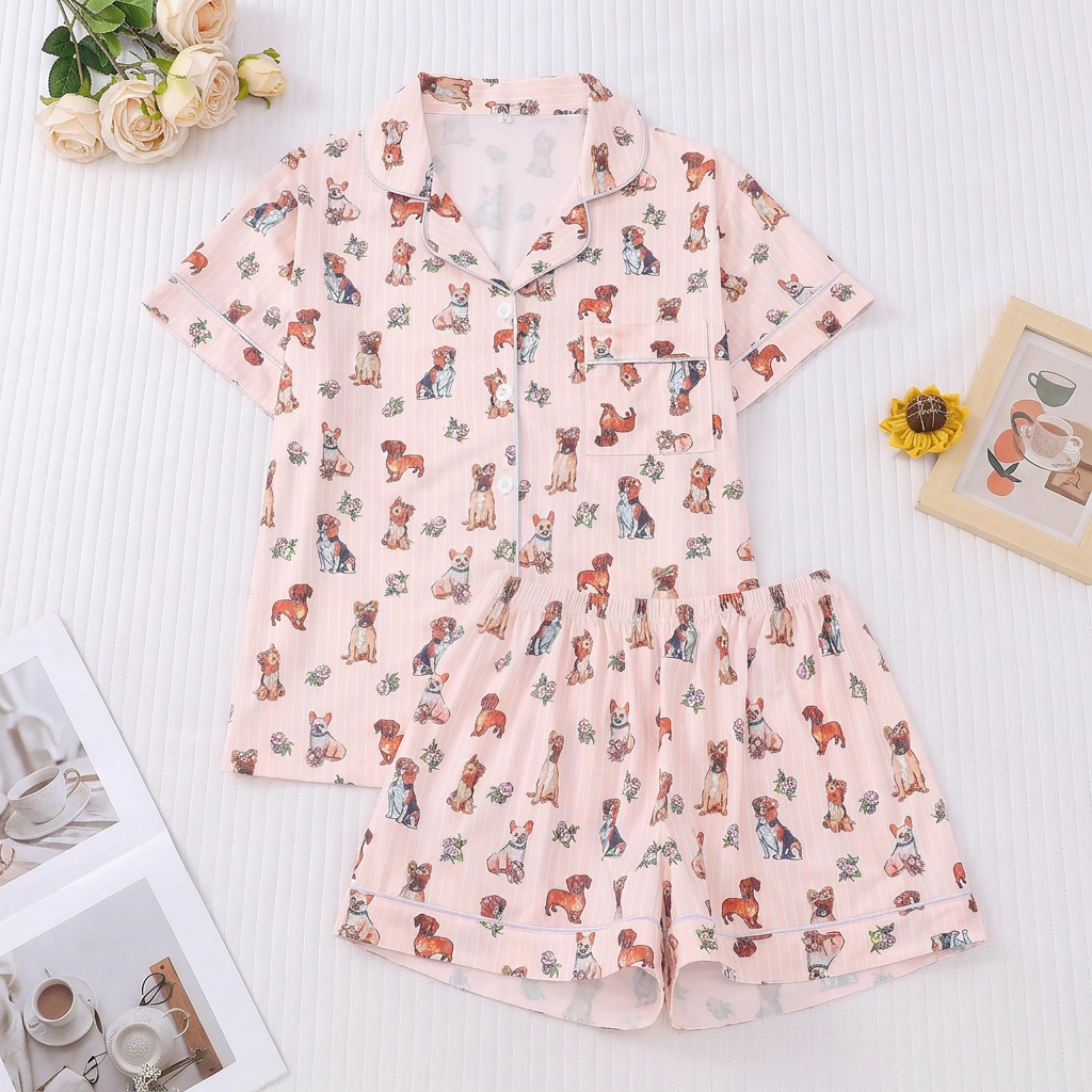 Floral Dog Pajama Set