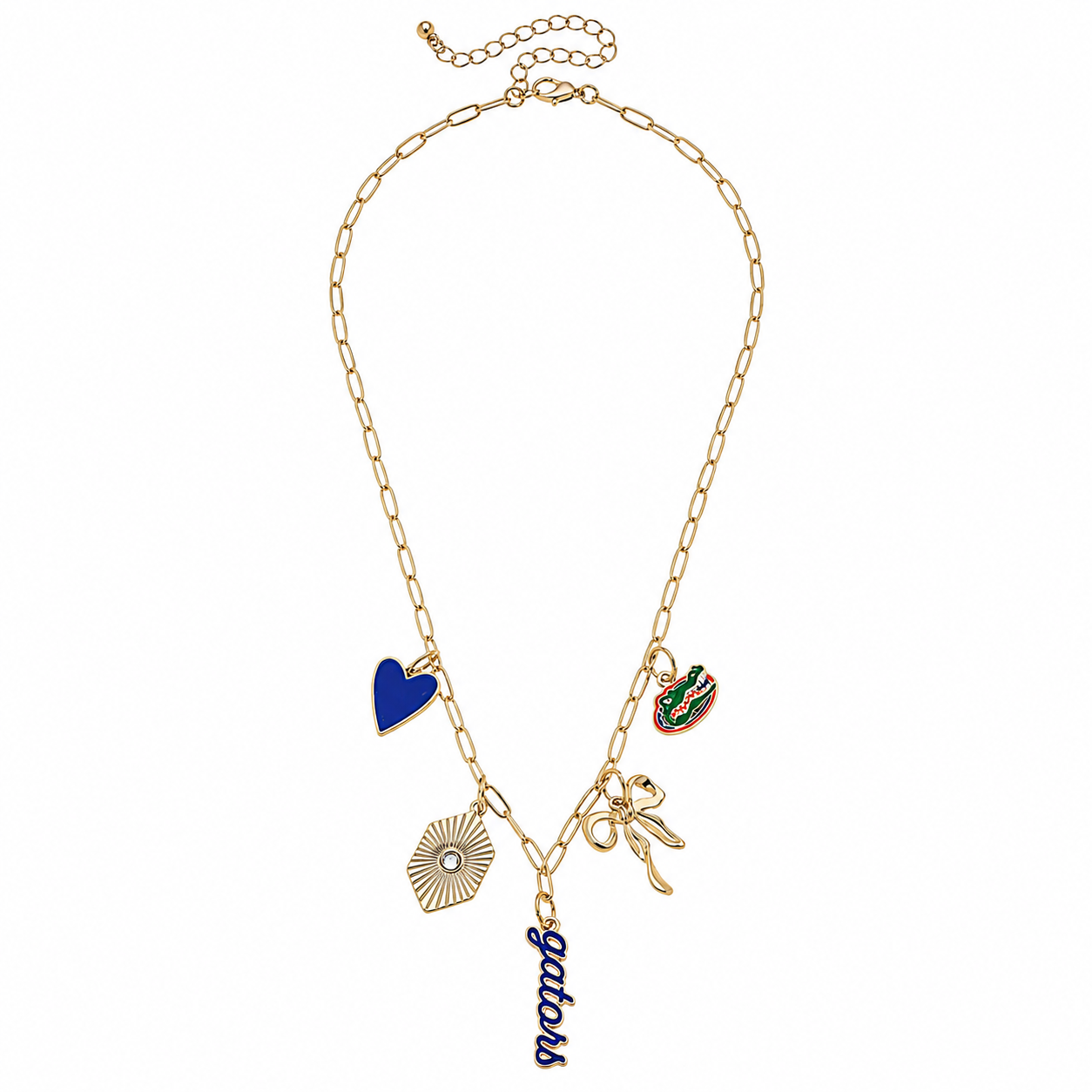 Florida Gators Paper Clip Charm Necklace