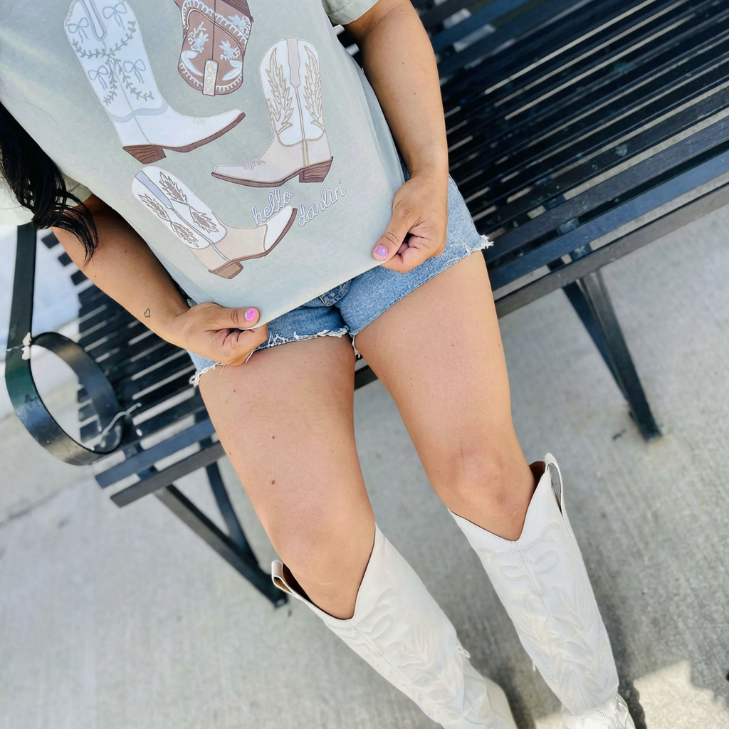 Hello Darlin Boots Graphic Tee