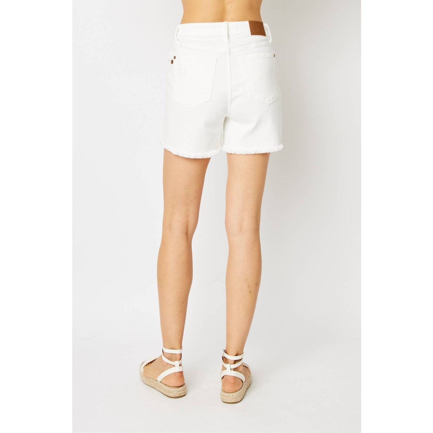 Judy Blue Plus Size White Denim Shorts