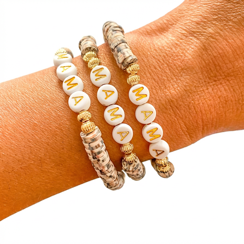 Mama Heishi Dalmatian Bracelet