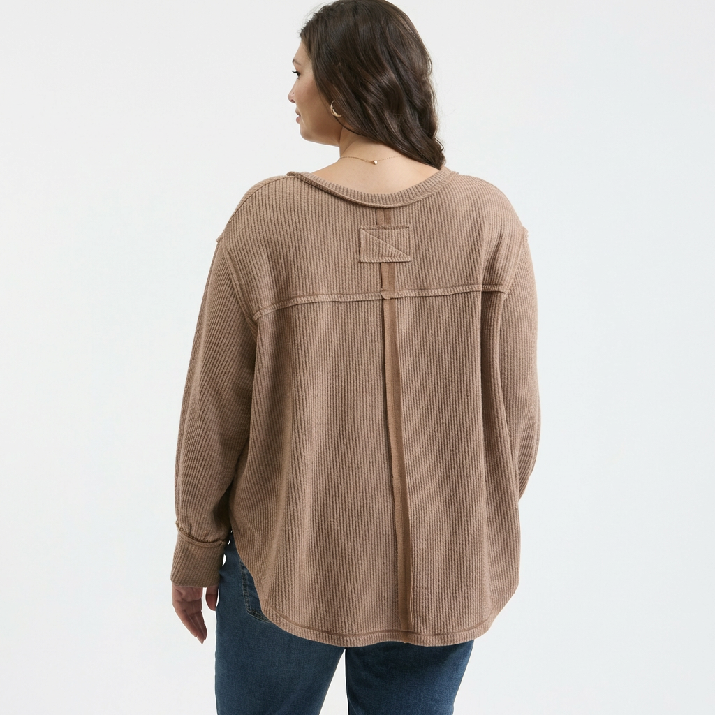 L/S Mocha Knit Top