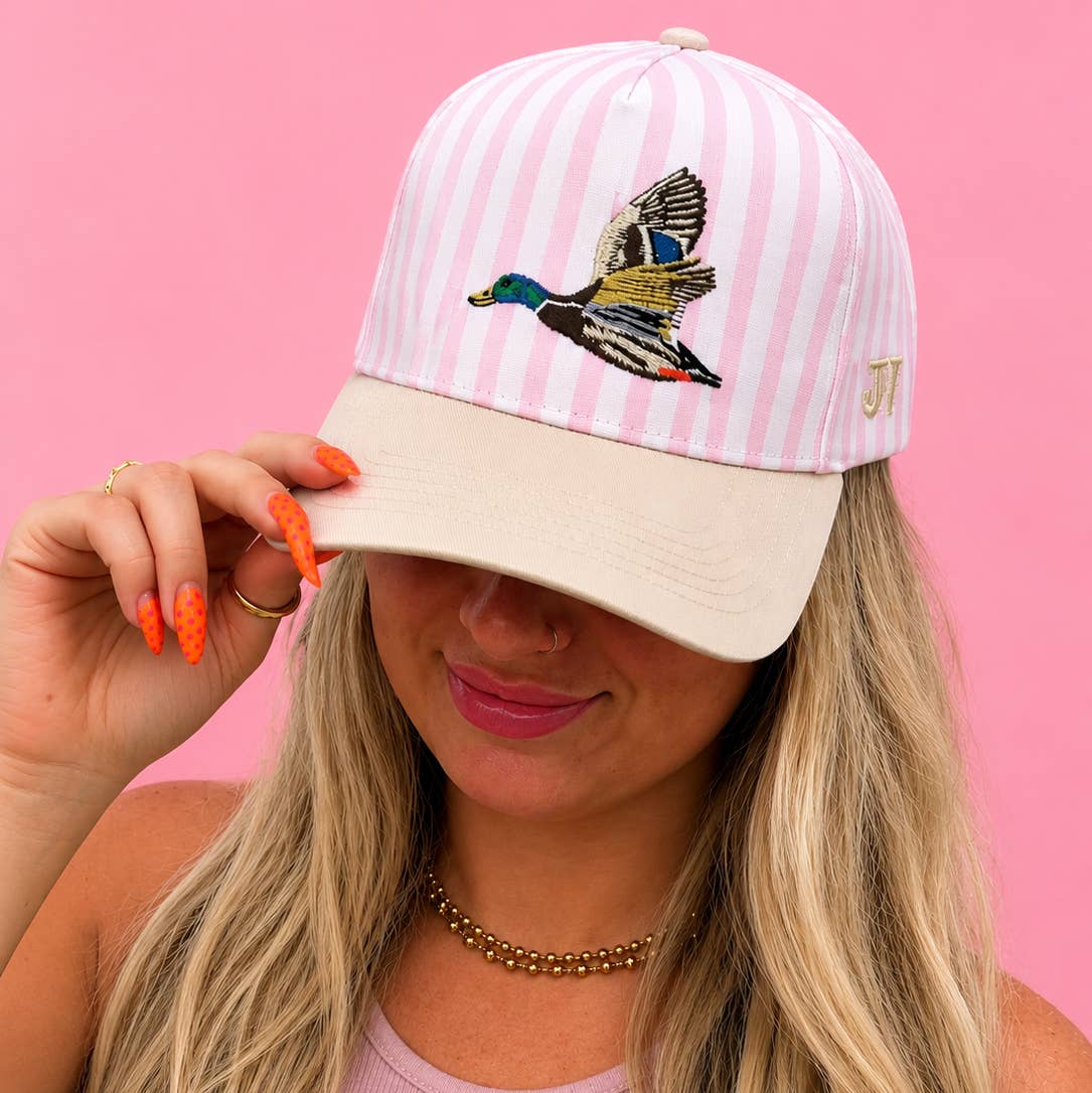 Pink Striped Mallard Ballcap