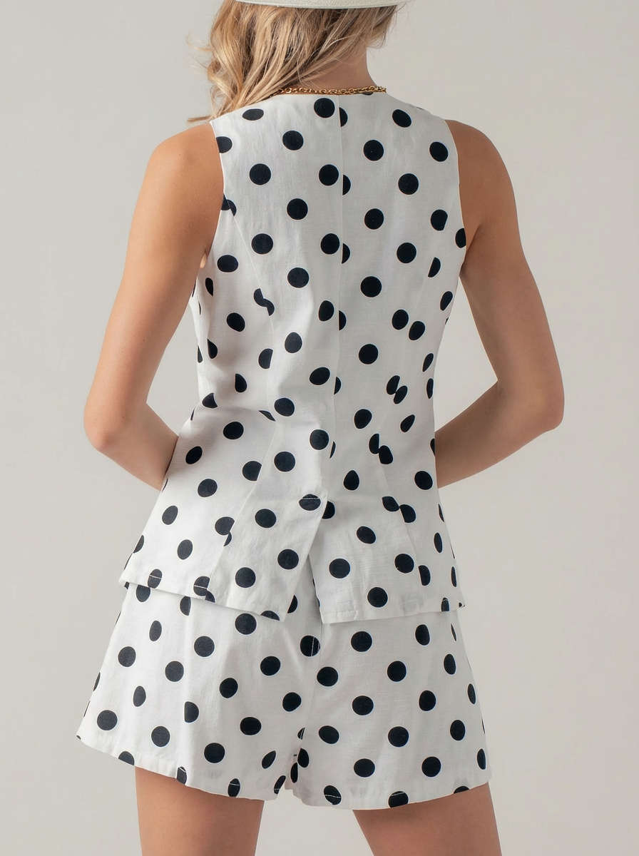 Polka Dot Linen Set