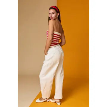 Red Striped Tube Top