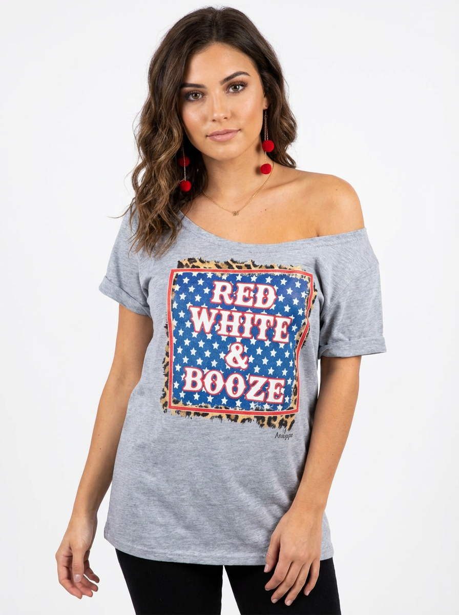 Red White & Booze Off The Shoulder