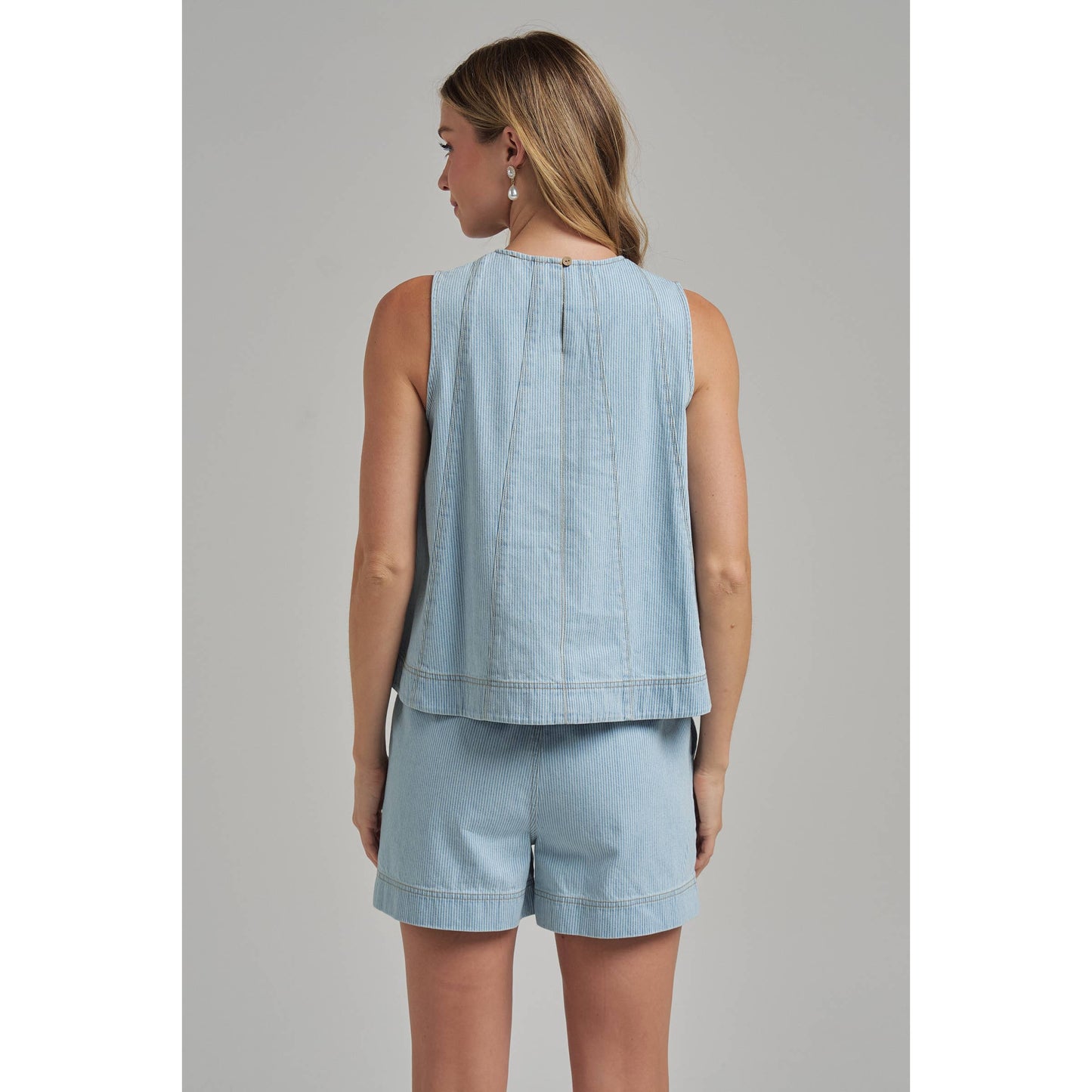 Light Denim Pin Stripe Set
