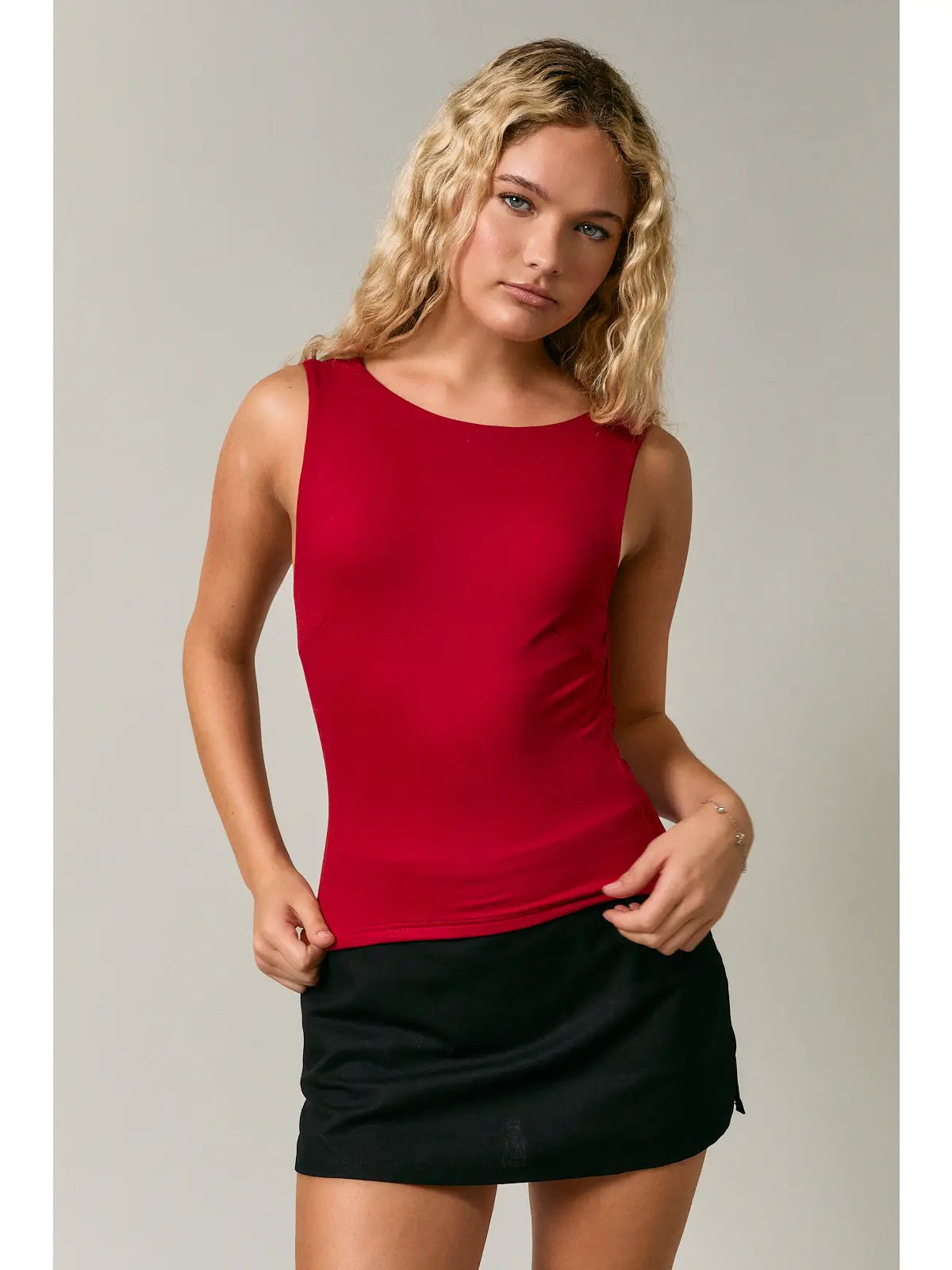 Sleeveless Back Detail Knit Top