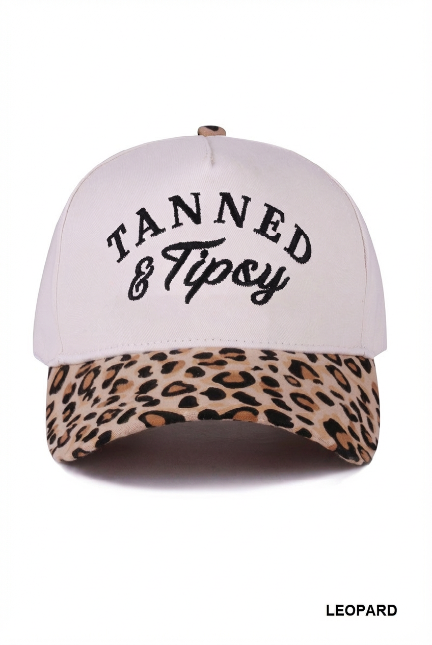 Tanned & Tipsy Leopard Ballcap