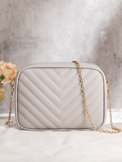 Chevron Crossbody - grey