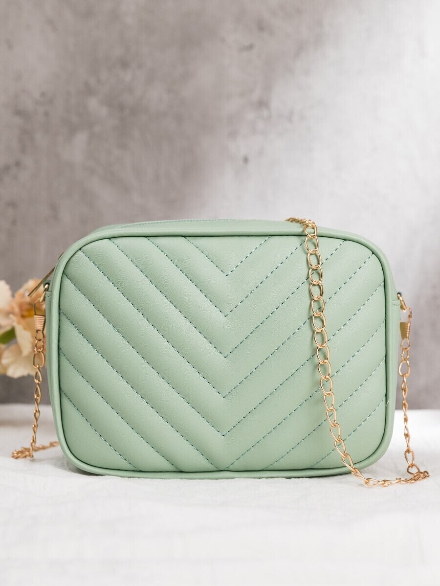 Chevron Crossbody - mint