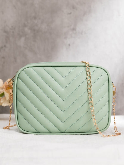 Chevron Crossbody - mint