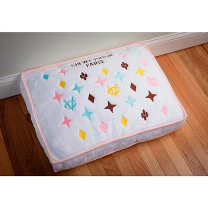 White Chewy Vuiton Pet Bed