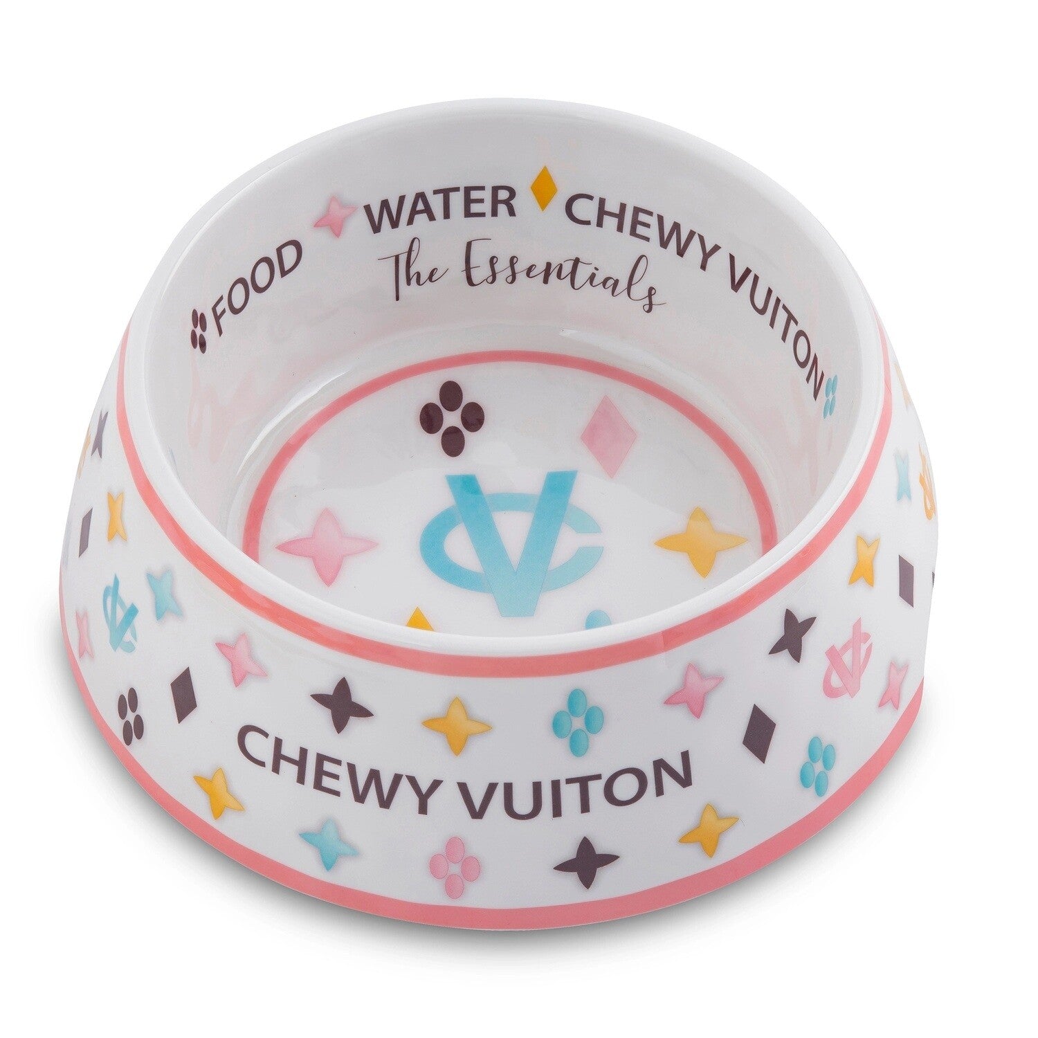 Dog Bowl - white chewy vuiton
