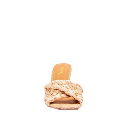 Raffia Mule Slide