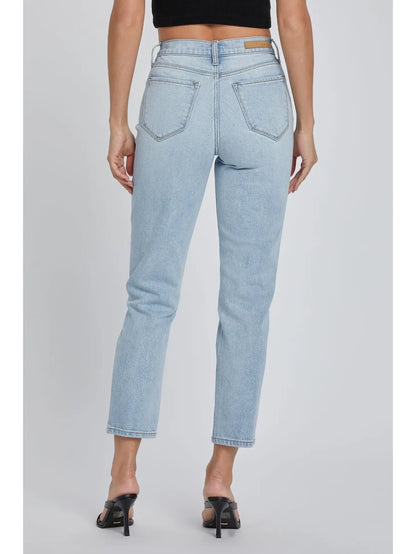 Cello Mom High Rise Ripped Jeans