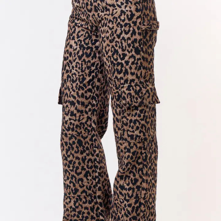 Leopard Cargo Pants