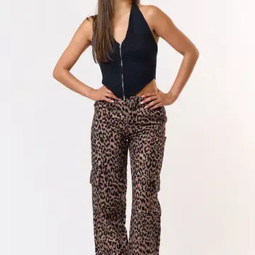 Leopard Cargo Pants