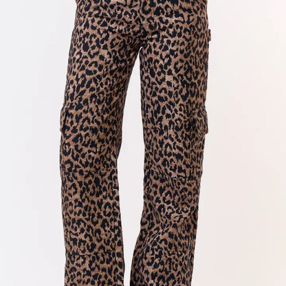 Leopard Cargo Pants