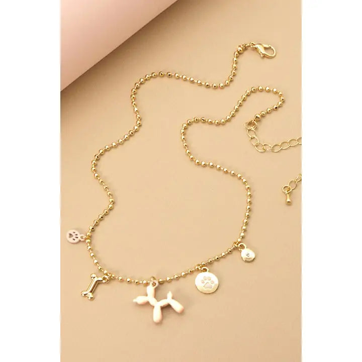 Ballon Dog Charm Necklace