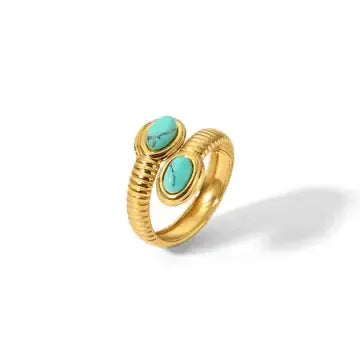 Gold Plated Ring W Stone