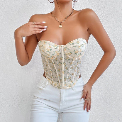 Lace Floral Corset Top