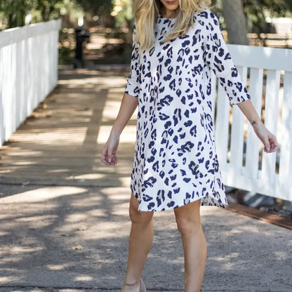 Cream Leopard Rowan Dress