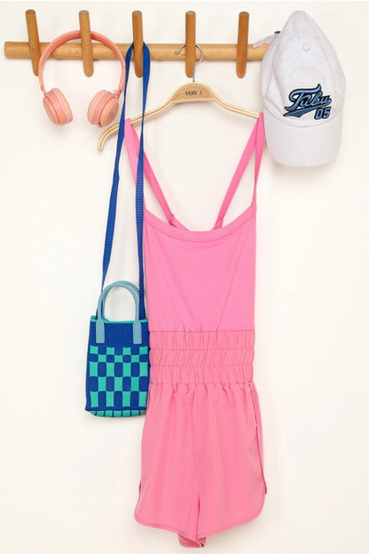 Pink Activewear Romper