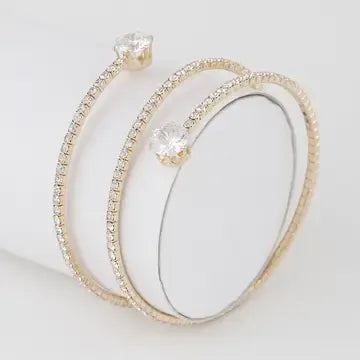 Jeweled Wrap Cuff - gold