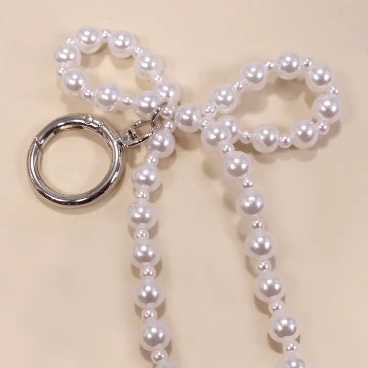 Pearl Bow Keychain