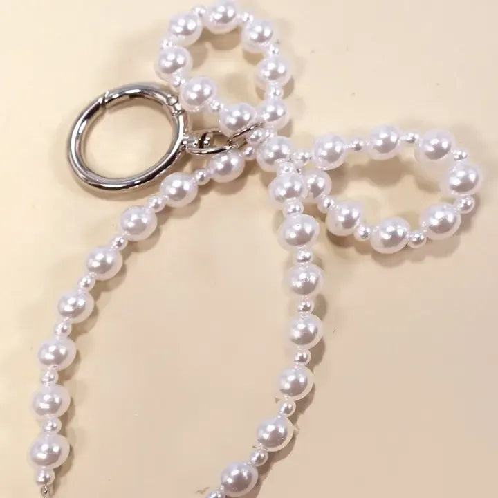 Pearl Bow Keychain