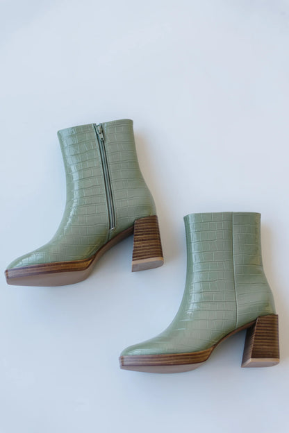 Sage Croc Booties