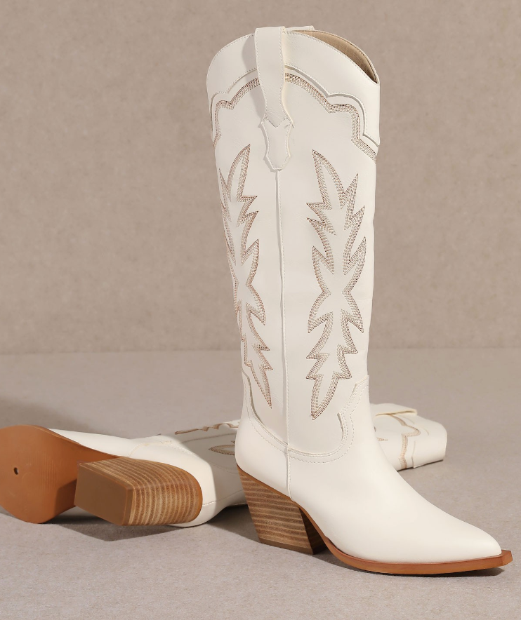 Cream/ Tan Cowboy Boots