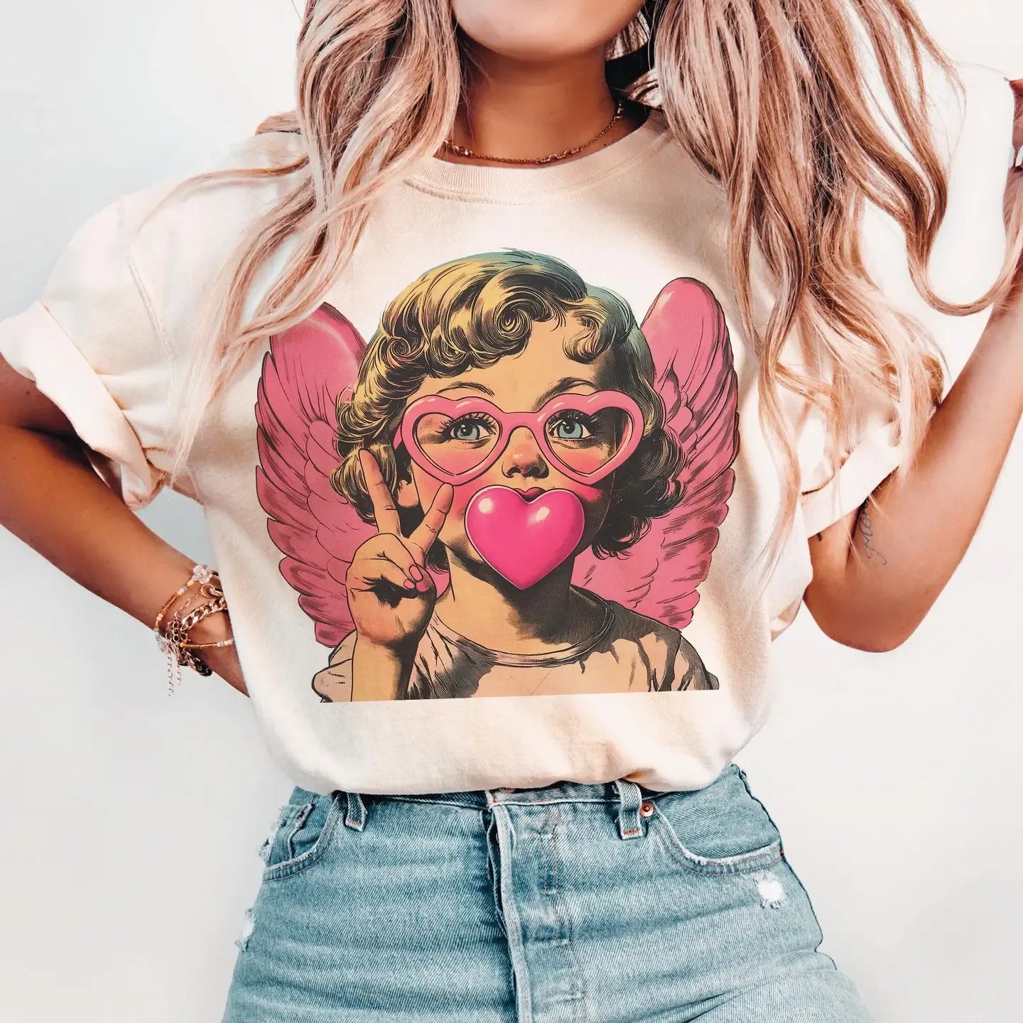 Retro Cupid Valentines T Shirt