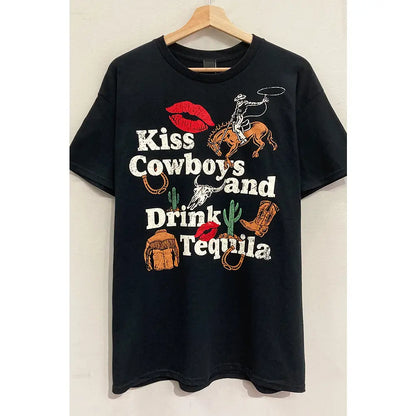 Kiss Cowboys & Drink Tequila Graphic Tee