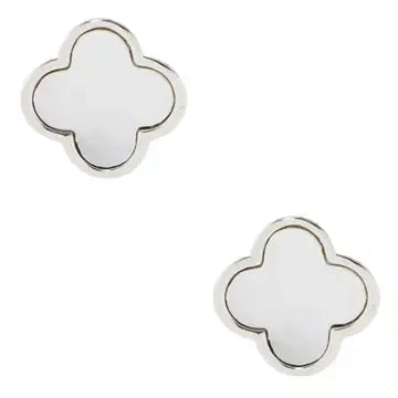 Clover Studs - silver