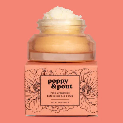 Poppy & Pout Lip Scrub - pink grapefruit