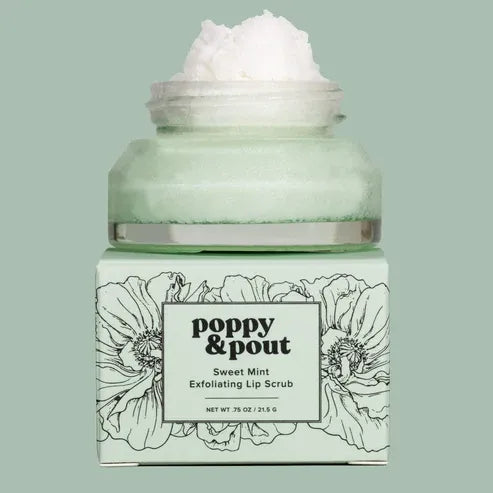 Poppy & Pout Lip Scrub - sweet mint