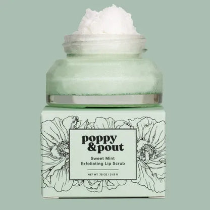 Poppy & Pout Lip Scrub - sweet mint