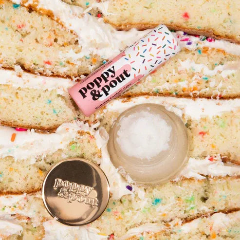 Poppy & Pout Birthday Cake Lip Care Duo Kit