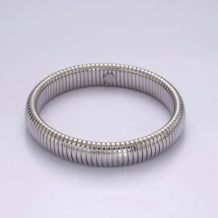 Waterproof Flex Bangle Bracelet - silver