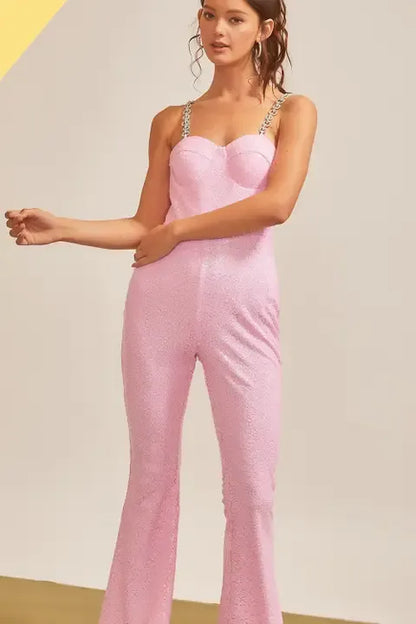 Pink Sequin Jumpsuit