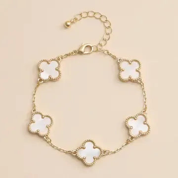 Clover Bracelet - white