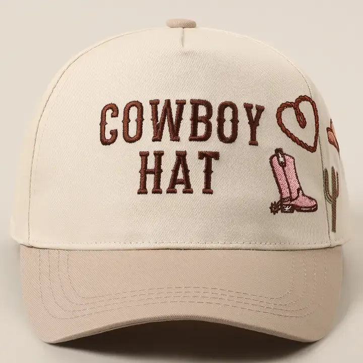 Cowboy Embroidered Trucker Hat