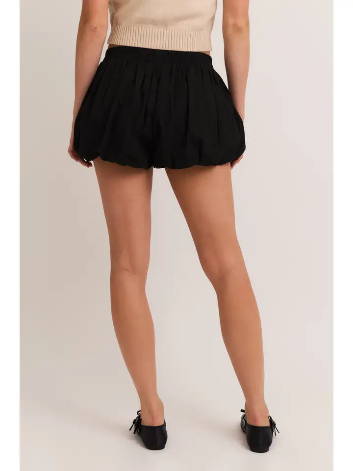 Black Puff Shorts