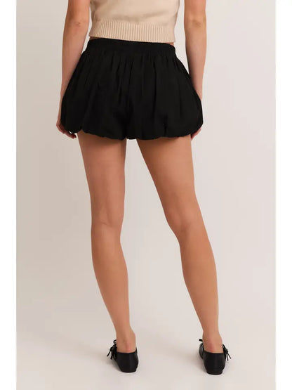 Black Puff Shorts